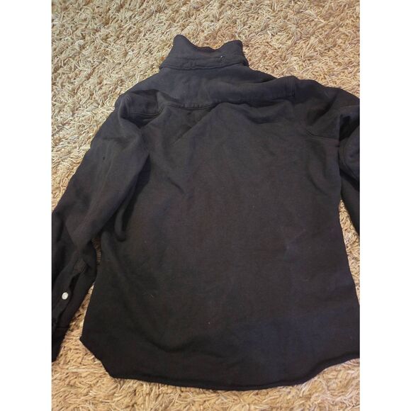 Frank & Eileen | Eileen Relaxed Button Up | Triple Fleece In Black sz XS - Picture 4 of 5